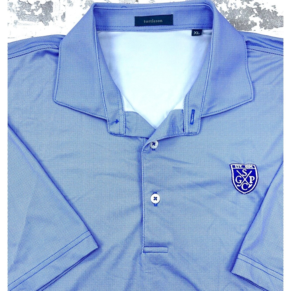 Turtleson Polo Shirt Men XL‎ Purple Performance Quick Dry Basic Golf Pinpoint
